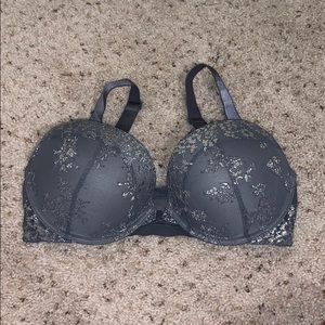 Victoria’s Secret Silver Push Up Front Closure Bra